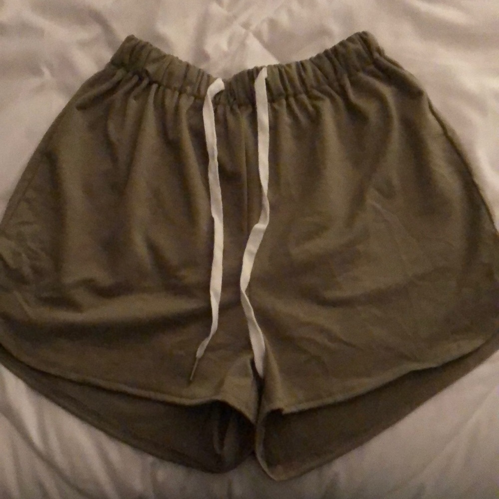 green shorts